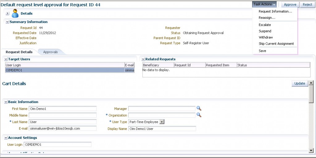 Oracle Identity Manager Approval Process