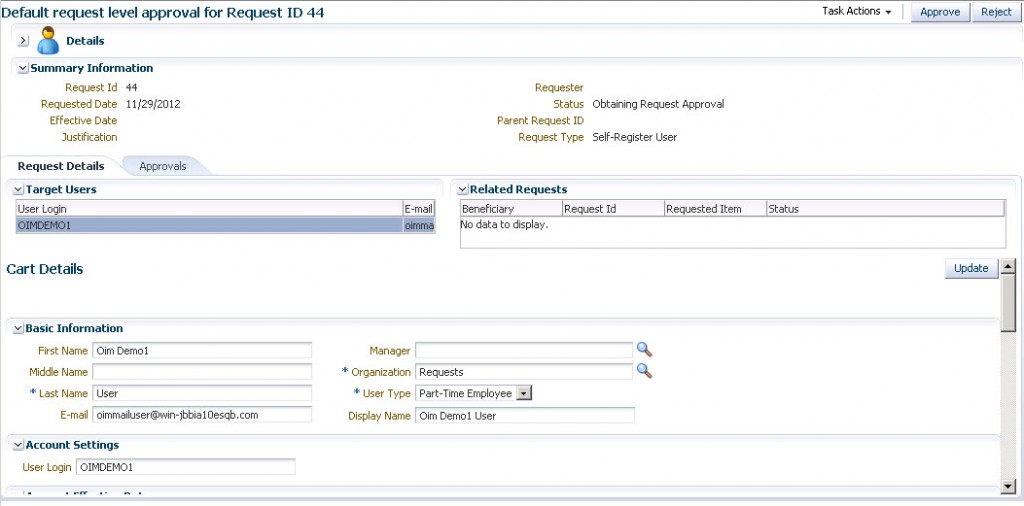 Oracle Identity Manager Approval Process