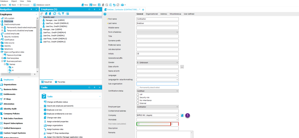 Create Person and assign Company