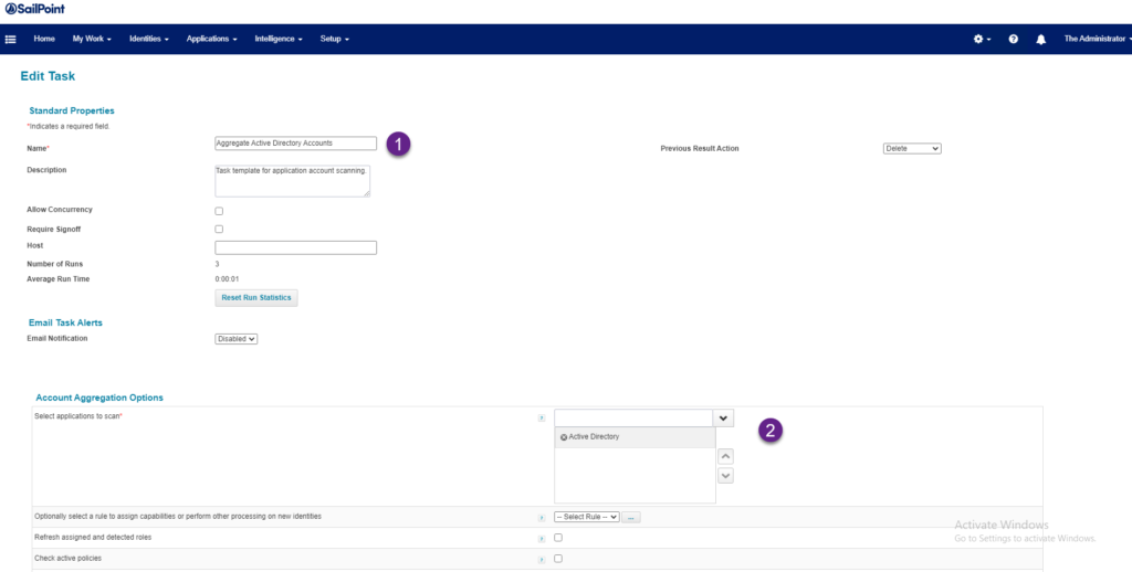 IdentityIQ Active Directory Account Aggregation