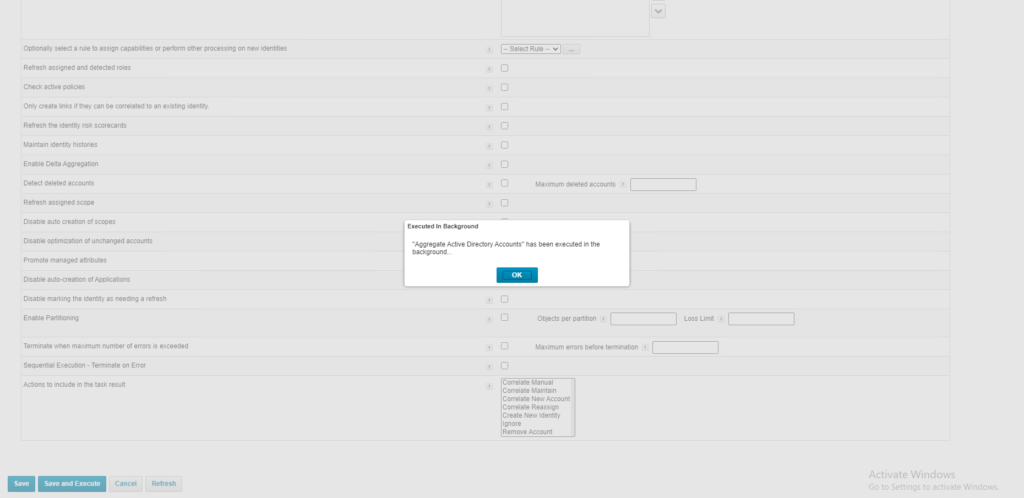 IdentityIQ Active Directory Account Aggregation