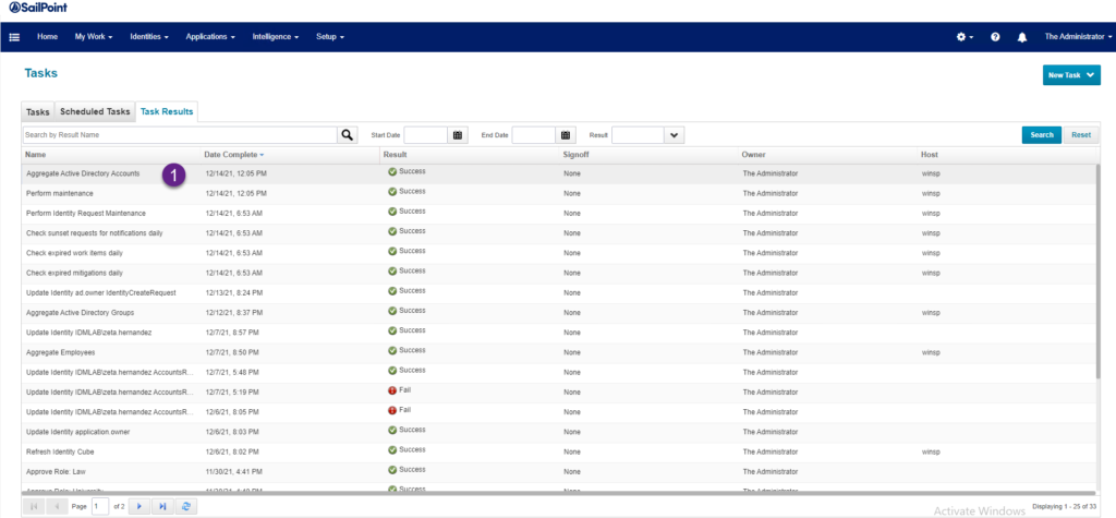 IdentityIQ Active Directory Account Aggregation