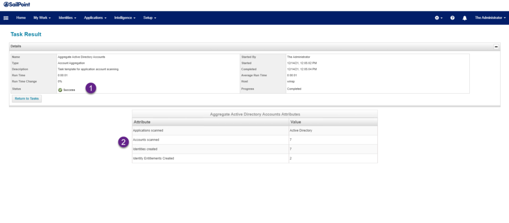 IdentityIQ Active Directory Account Aggregation