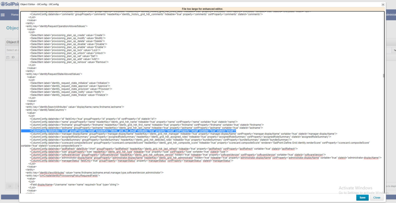 Sailpoint IdentityIQ - Configure Identity Warehouse UI - Allidm